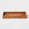 Threshold Rattan Vanity Tray, Light Brown