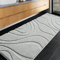 Extra Plush Non-Slip Bath Runner Rug, Light Gray (24\"x60\")