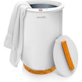 Large Bucket Towel Warmer, White, with Auto Shut-Off