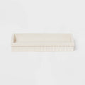 Room Essentials Ribbed Bath Tray, White