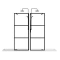 Walk-In Shower Glass Panel, Doorless Framed Screen (34\")