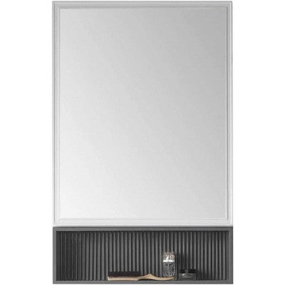 21\" Wall-Mount Medicine Cabinet, White with Rock Gray Shelf