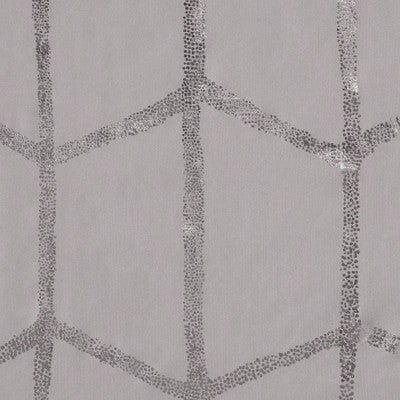 Geometric Metallic Shower Curtain, Gray