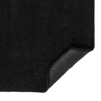 Chenille Bath Rug, Black (20\"x32\")