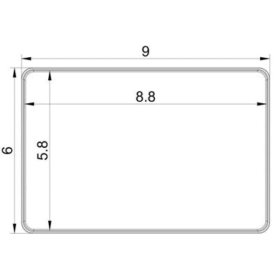 Large Clear Plastic Bathroom Tray (9\"x6\")